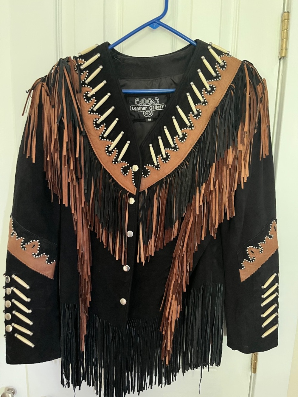 Western style fringe suede jacket